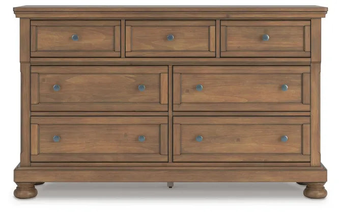 Vandenmore Dresser and Mirror;Medium Brown