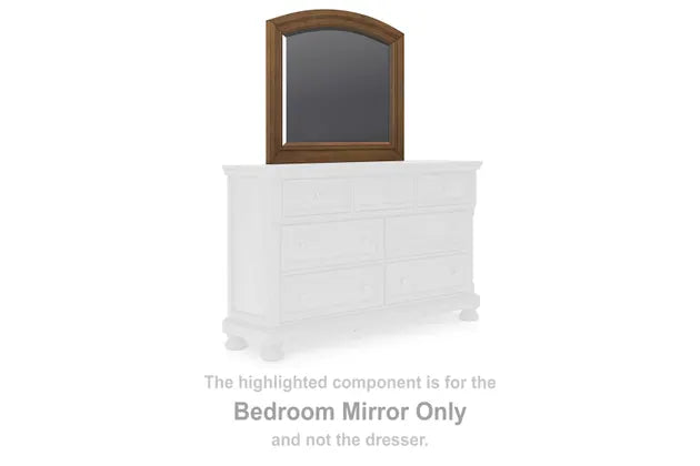 Vandenmore Dresser and Mirror;Medium Brown