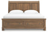 Vandenmore King Storage Sleigh Bed;Medium Brown