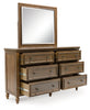 Sturlayne Dresser and Mirror;Brown