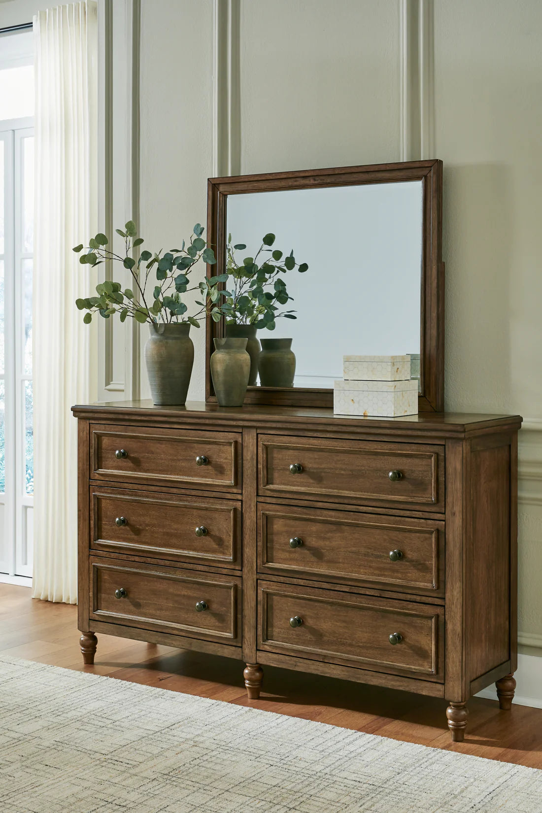 Sturlayne Dresser and Mirror;Brown