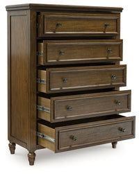 Sturlayne Five Drawer Chest;brown
