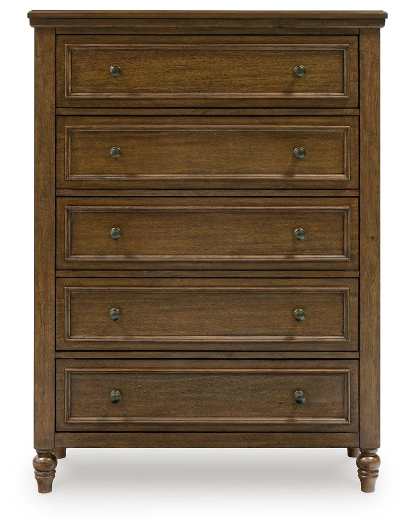 Sturlayne Five Drawer Chest;brown