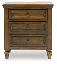 Sturlayne Three Drawer Night Stand;Brown