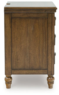 Sturlayne Three Drawer Night Stand;Brown