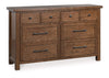 Kristiland Dresser and Mirror;Brown