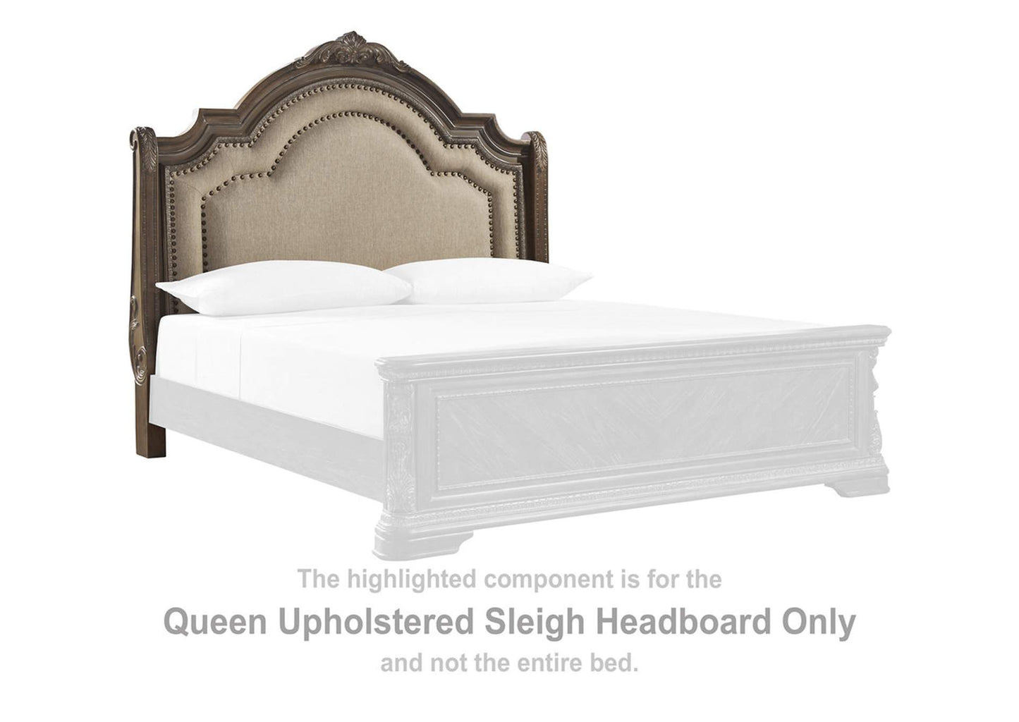 Charmond Queen Upholstered Sleigh Headboard - Ashley Furniture - Brunei
