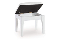 Chalanna Vanity With Stool;White