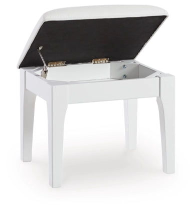 Chalanna Vanity Stool - White