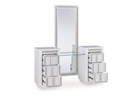 Chalanna Vanity With Stool;White