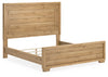 Galliden California Queen Panel Bed;Light Brown