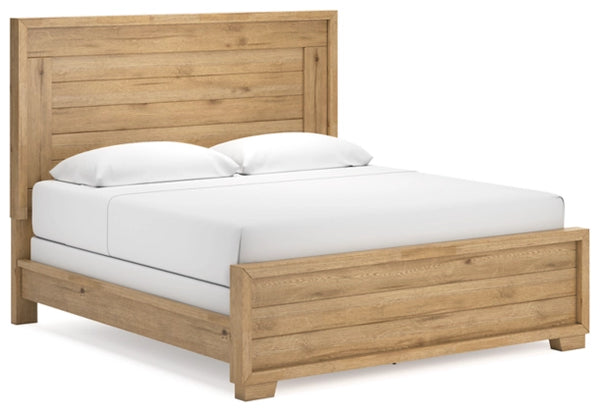 Galliden California Queen Panel Bed;Light Brown