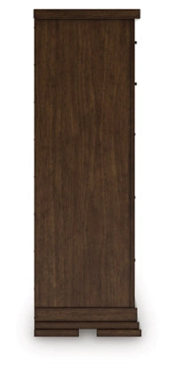 Taffenbrook Five Drawer Chest;Medium Brown