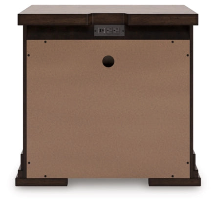 Taffenbrook Three Drawer Night Stand;Medium Brown