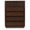 FIVE DRAWER CHEST-KENDAMOR;DARK BROW