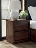 Kendamor Two Drawer Night Stand; Dark Brown