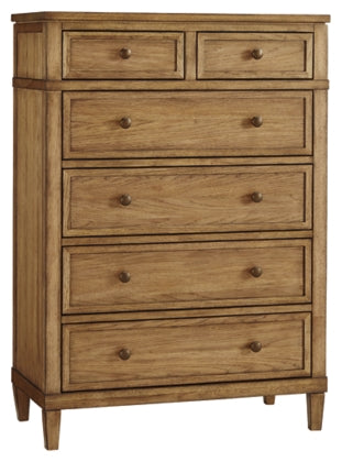 Sharlance Six Drawer Chest;Brown
