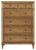 Sharlance 5-Piece King Panel Bedroom Set; Light Brown