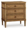 Sharlance Three Drawer Night Stand;Brown
