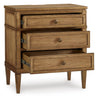 Sharlance Three Drawer Night Stand;Brown