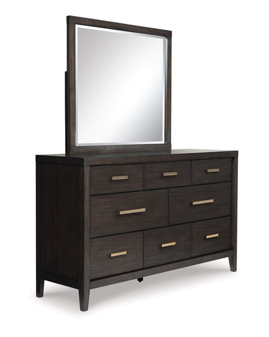 Westonfort Dresser and Mirror; Espresso