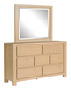 Whittgate Dresser and Mirror; Light Brown