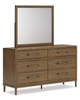 Roanhowe Dresser and Mirror; Brown