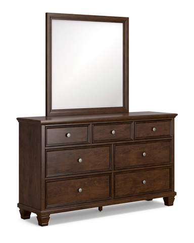 Danabrin Dresser and Mirror; Brown
