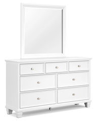 Fortman Dresser and Mirror; White