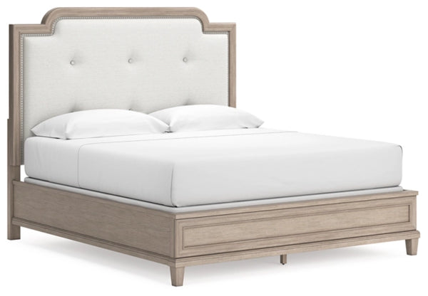 Jorlaina Queen Upholstered Panel Bed