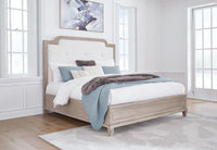 Jorlaina Queen Upholstered Panel Bed