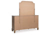 Jorlaina Dresser and Mirror;Brown