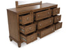 Jorlaina Dresser and Mirror;Brown
