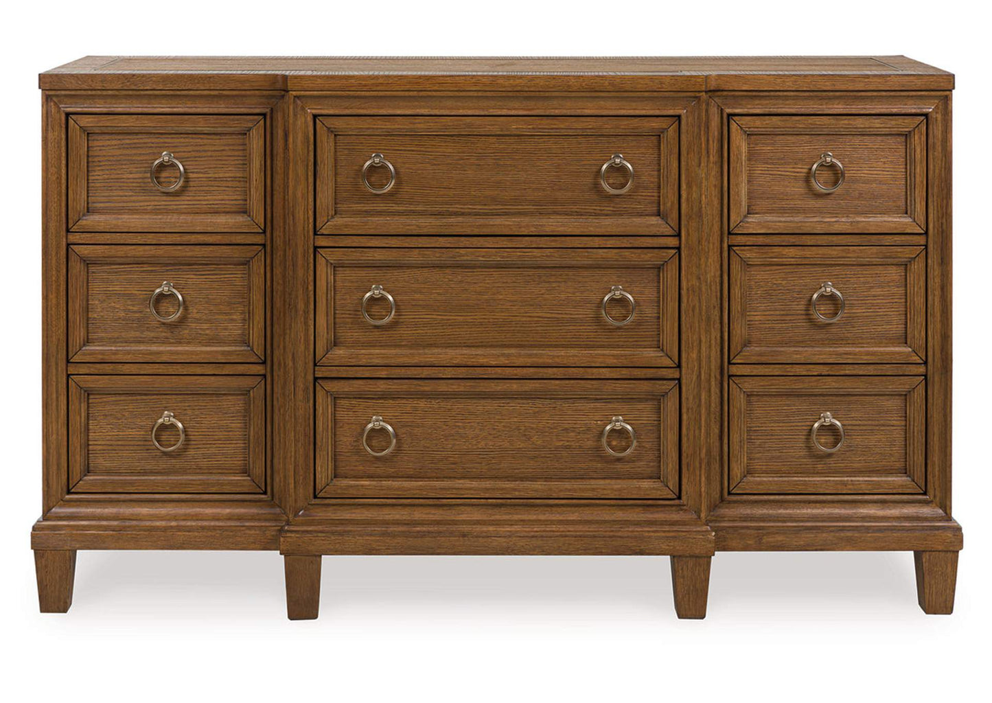 Jorlaina Dresser and Mirror;Brown