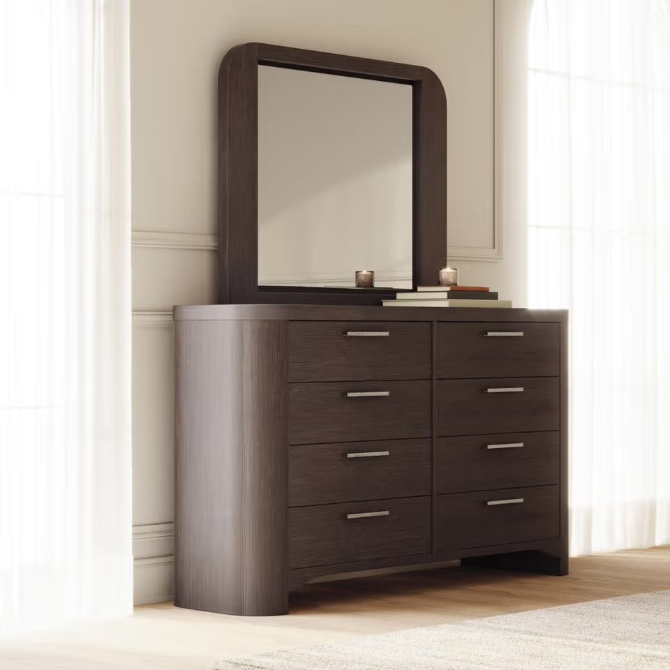 Neo Dresser and Mirror; Rich Brown