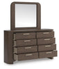 Neo Dresser and Mirror; Rich Brown