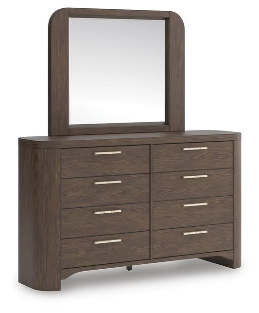 Neo Dresser and Mirror; Rich Brown