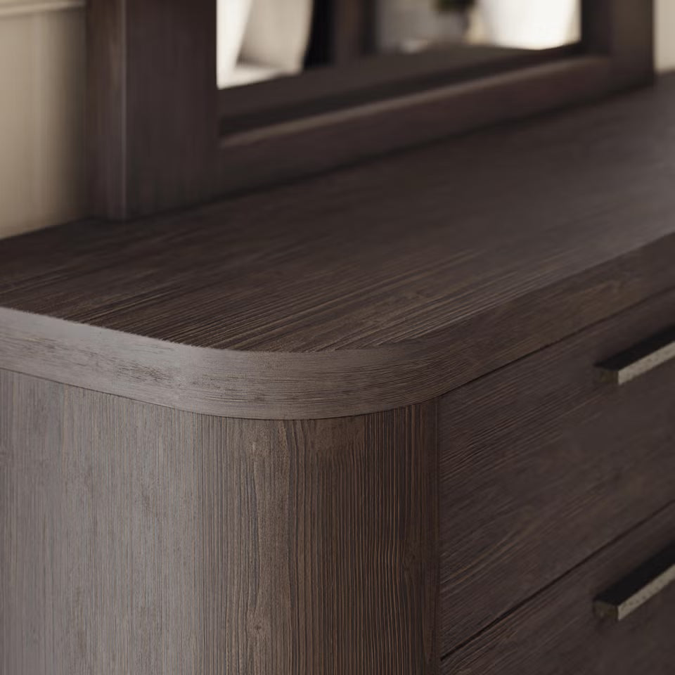 Neo Dresser and Mirror; Rich Brown