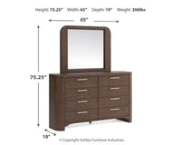 Neo Dresser and Mirror; Rich Brown