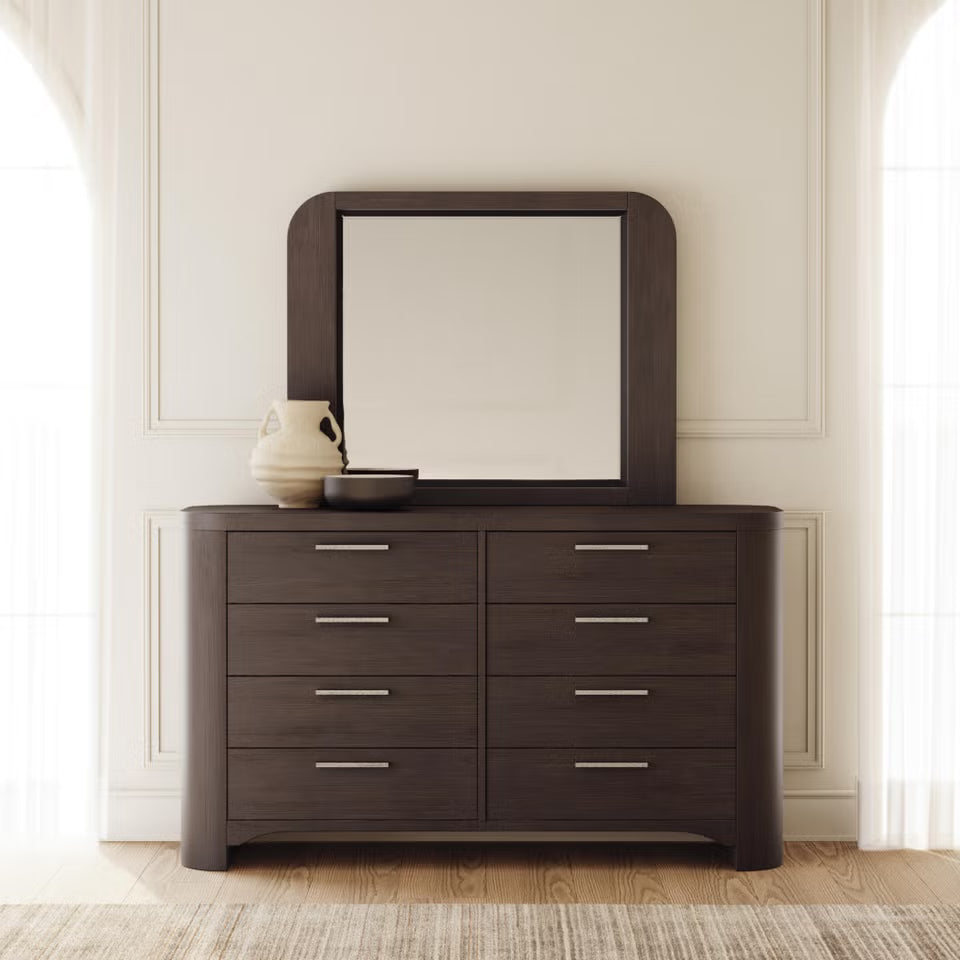 Neo Dresser and Mirror; Rich Brown