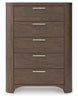 Neo Five Drawer Chest;Rich Brown