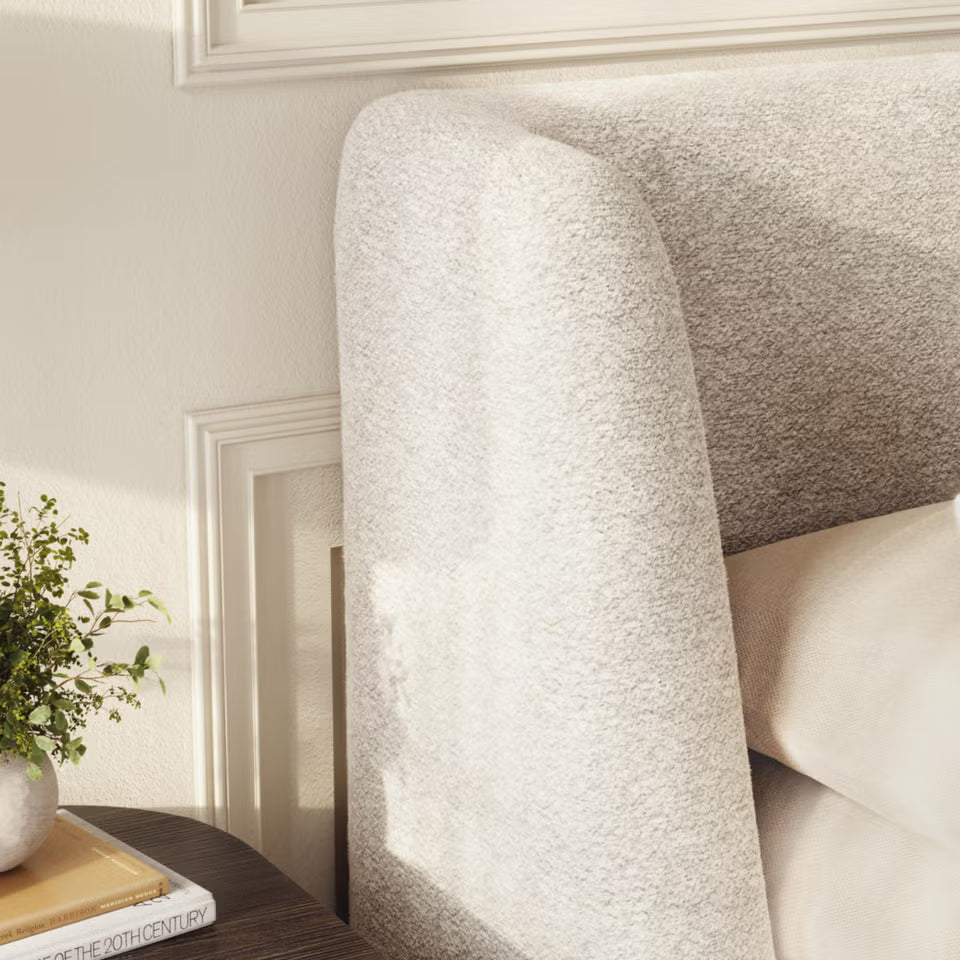 Neo Queen Upholstered Bed;Soft Gray