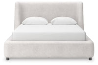 Neo Queen Upholstered Bed;Soft Gray
