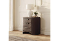Neo Three Drawer Night Stand;Rich Brown