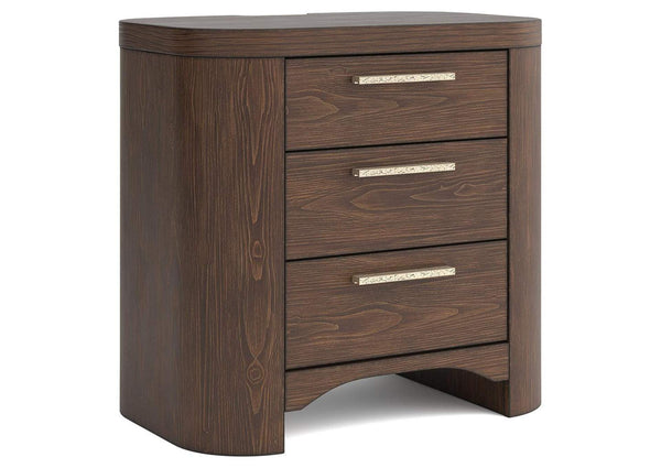 Neo Three Drawer Night Stand;Rich Brown