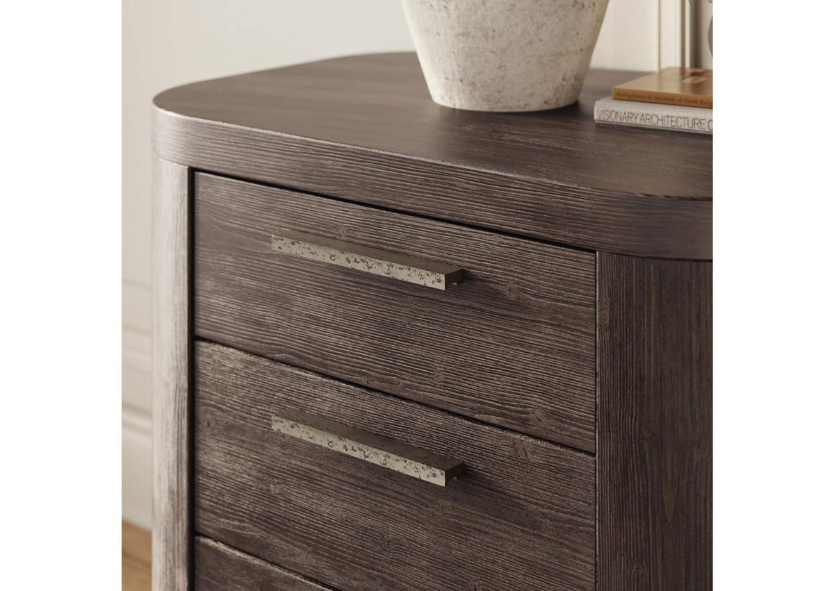 Neo Three Drawer Night Stand;Rich Brown