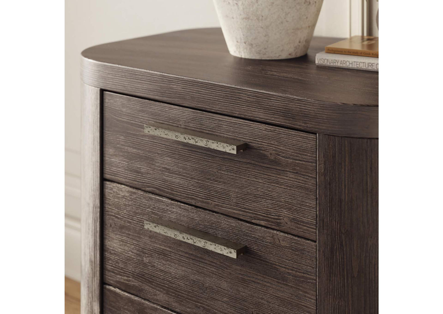 Neo Three Drawer Night Stand;Rich Brown