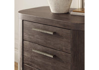 Neo Three Drawer Night Stand;Rich Brown
