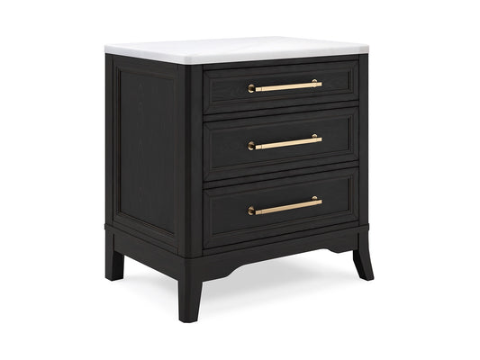 Welltern 28" 3 Drawer Charging Nightstand