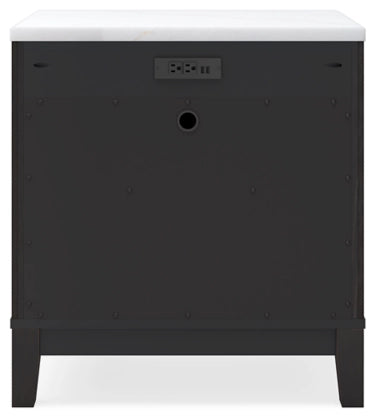 Welltern 3 Drawer Nightstand